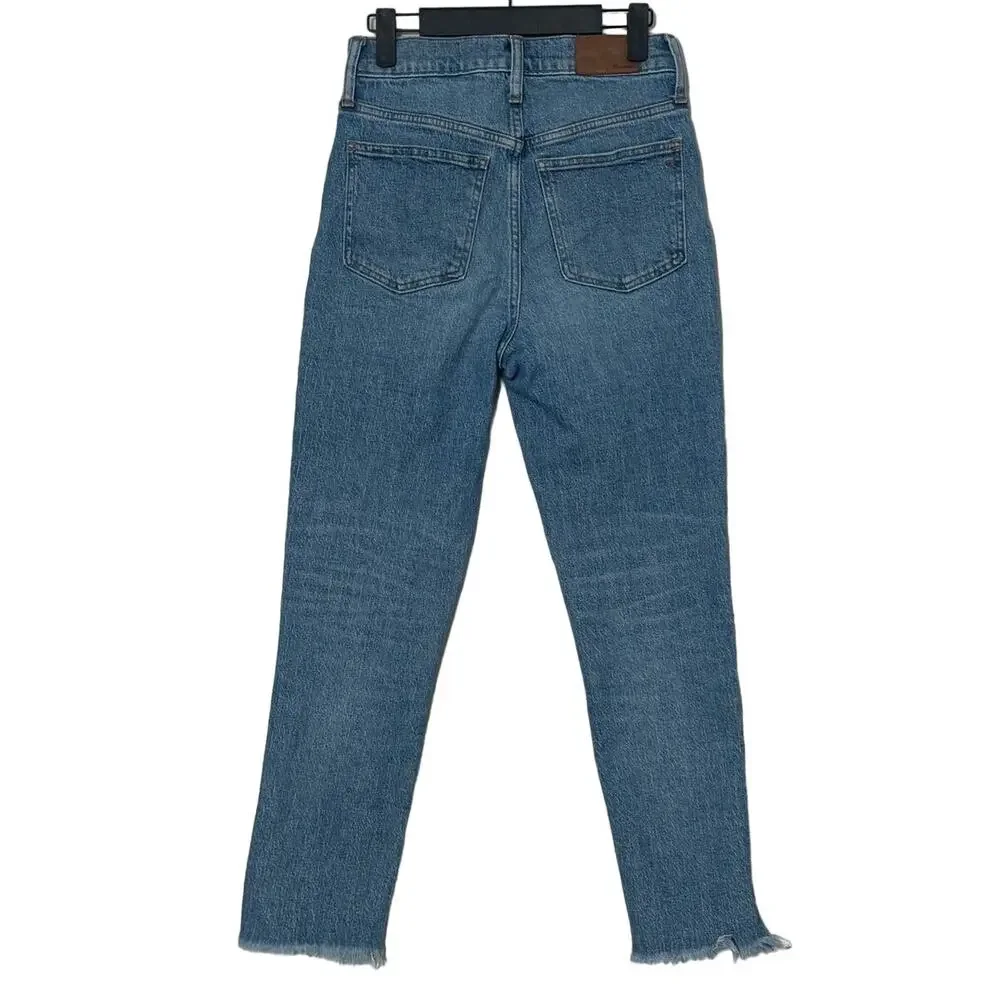 Madewell The Perfect Vintage Crop Jean in Enmore Wash‎ Raw Hem Edition Sz 25